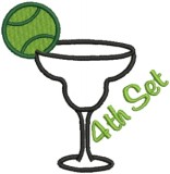 No 453 Tennis Margarita Machine Embroidery Designs