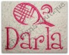 This example is shown with letters from our #99 Fun Font to spell "Darla"