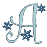 No 19 Snowflake Font Machine Embroidery Designs 3.5 inch high