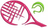No 461 Racquet and Ball Tennis Designs Machine Embroidery Designs