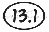 No. V102 13.1 Half Marathon Oval - Ready to Cut Artwork for Vinyl Cutter