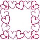 No 251 Heart Font Frames Machine Embroidery Designs