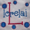 The Lorelai example was designed using our #353 Doodle Font Font for the “K” and the #381 Doodle Font for “kaiden”.