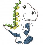 No 588 Dino the Donosaur Applique Machine Embroidery Designs 