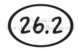 No. V103 26.2 Marathon Decal Oval - Ready to Cut Artwork for Vinyl Cutter