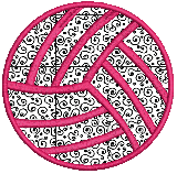 No 868 Applique Volleyball Machine Embroidery Designs 