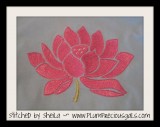 No 524 Lotus Flower in Full Bloom Machine Embroidery Designs