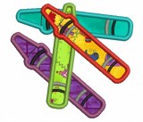 No 825 Applique Back to School PENCIL Lunchbox and CRAYONS Designs