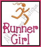 No 496 Runner Girl Embroidery Designs