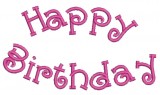 No 768 Curved Happy Birthday Machine Embroidery Designs