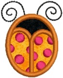 No 827 Applique Ladybug Machine Embroidery Designs