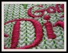 Close-up stitch out example