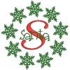 "santa" in this example is spelled with the lowercase letters for my #22 Fun Font and the "S" in this example is from a font from my software that isn't available for sale.