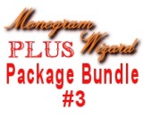 *** MWP Package Bundle #3 Includes Monogram Wizard Plus, Extended Features Pack and 2 Alpha Paks of your choice