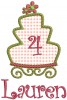#4 Lauren - SM cake w/SM flower add-ons & #147 CurlyQue Font