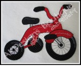 No 566 Cute Tricycle Machine Embroidery Designs