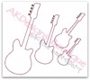 All 4 Zig Zag Stitch Applique Guitars