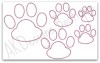 All 5 applique paws included in set.