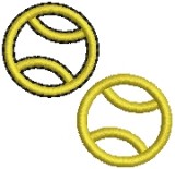 No 475 Teeny Tennis Ball Machine Embroidery Designs
