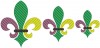 Picture of the Fleur de Lis designs with 4 colors