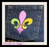 Picture of the Fleur de Lis designs with 2 colors