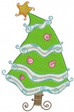 No 155 Whimsy Christmas Tree Machine Embroidery Designs