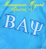 Alpha Pak #021 Includes 3 Fonts - Greek Applique, Greek Fill and Greek Rugged for Monogram Wizard Plus