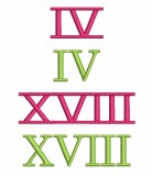 Picture of all Roman Numerals included in this set
