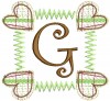This example is shown with a G from our #99 Fun Font set.