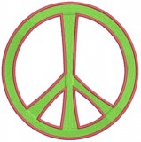 No 469 Peace Sign Machine Embroidery Designs