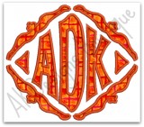 No 1322 Applique Diamond Monogram Machine Embroidery Designs 5x7 Hoop
