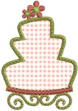 No 856 Girly Applique Cakes Machine Embroidery Designs