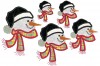 All 5 Snowmen Included in the Set