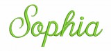 No 113 Lara Script Font Machine Embroidery Designs 2 inch high