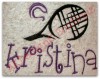 This example is shown with lowercase letters from our #22 Fun Font to spell "kristina"