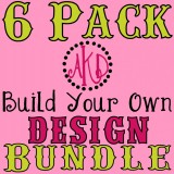 6 Pack "Build Your Own" Design Bundle Deal - Machine Embroidery Designs