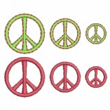 No 470 Teeny Peace Sign Machine Embroidery Designs