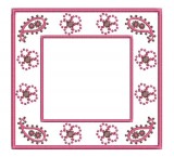 No 8 Paisley and Flower Font Frame Machine Embroidery Designs