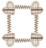 No 18 Heart Font Frame Machine Embroidery Designs