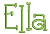 No 381 Doodle Font Machine Embroidery Designs 1 inch high