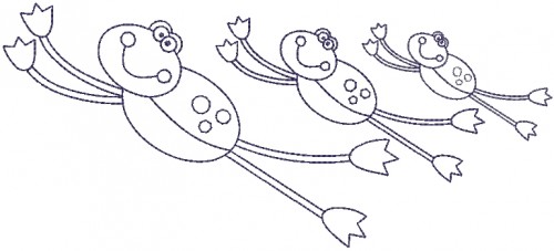 Picture of all 3 Simple Frogs included in set