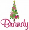 The picture below is of 1 large tree and we used our #77 Girly Font to spell "Brandy"
