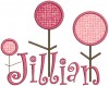 Our #148 CurlyQue Font letters were used for "Jillian".