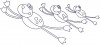 Picture of all 3 Simple Frogs included in set