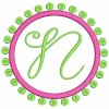 the Large Frame with our #342 Paris Script Monogram Font