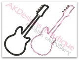 No 834 Applique Guitar Machine Embroidery Designs 