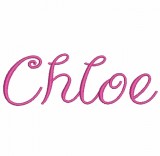 No 338 Paris Script Font Machine Embroidery Designs 1 inch high