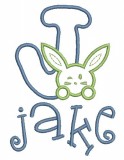 No 46 Bunny or Bunnies Font Machine Embroidery Designs 3 inch high