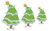 Picture of all 3 Whimsy Christmas Trees included in set