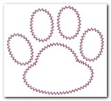 No 833 Applique Paw Prints Machine Embroidery Designs 